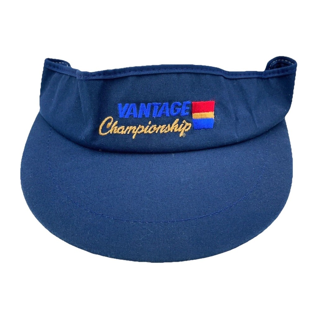 Vintage Golf Hat Cap Sun Visor Strap Back USA 80s 90s Vantage Championship Adult